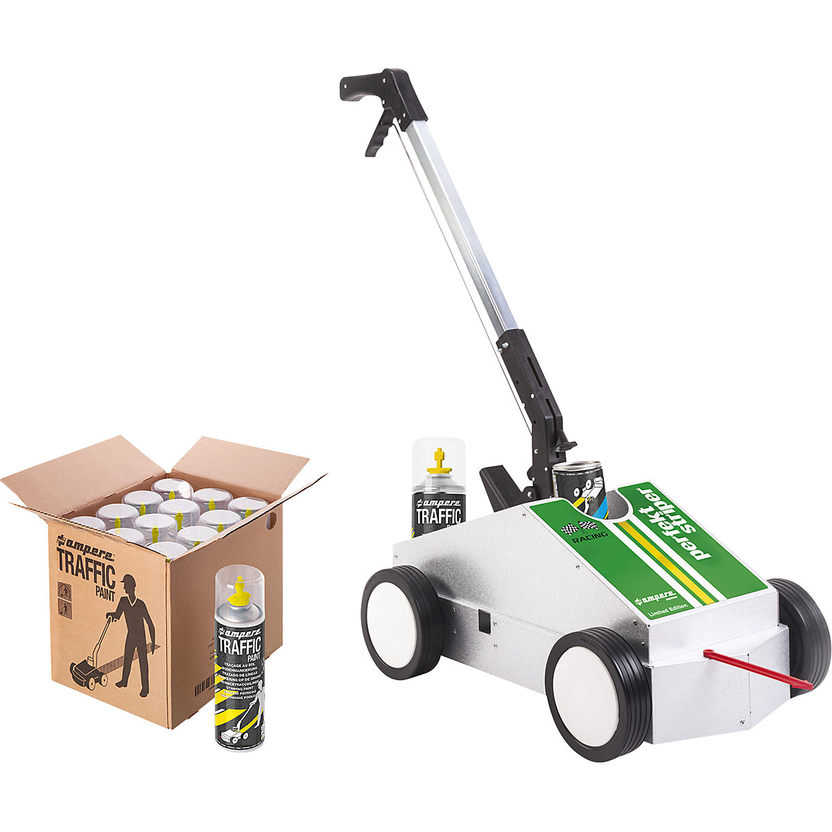 Conjunto de carrinhos de marcação para pavimentos – Ampere