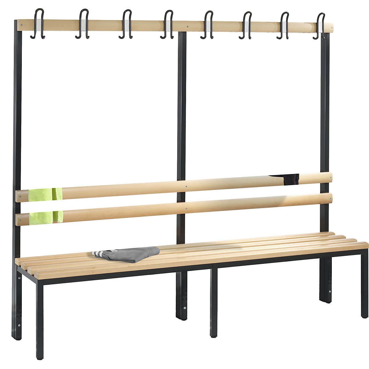 Banco de vestiário BASIC, com um lado – C+P