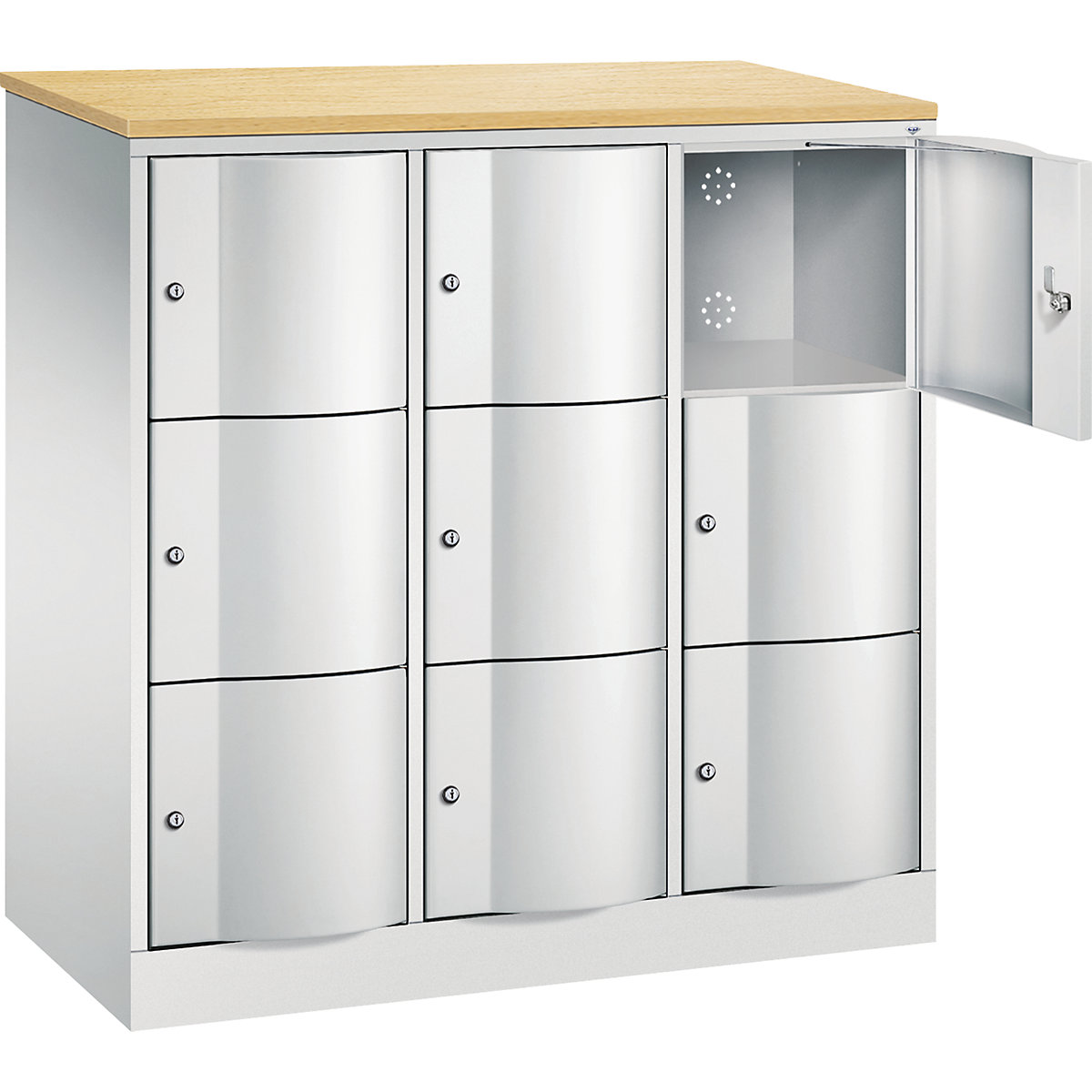 Armário de cacifos com 3 compartimentos Resisto - C+P