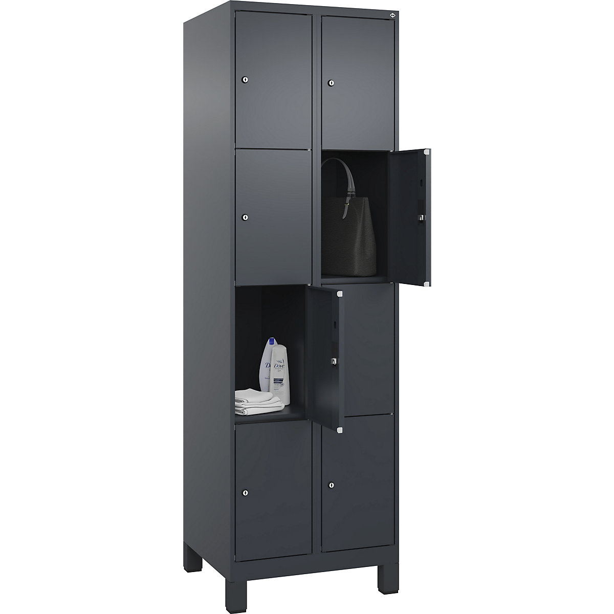Armário de cacifos de 4 andares Evolo PLUS (Imagem do produto 3)-2