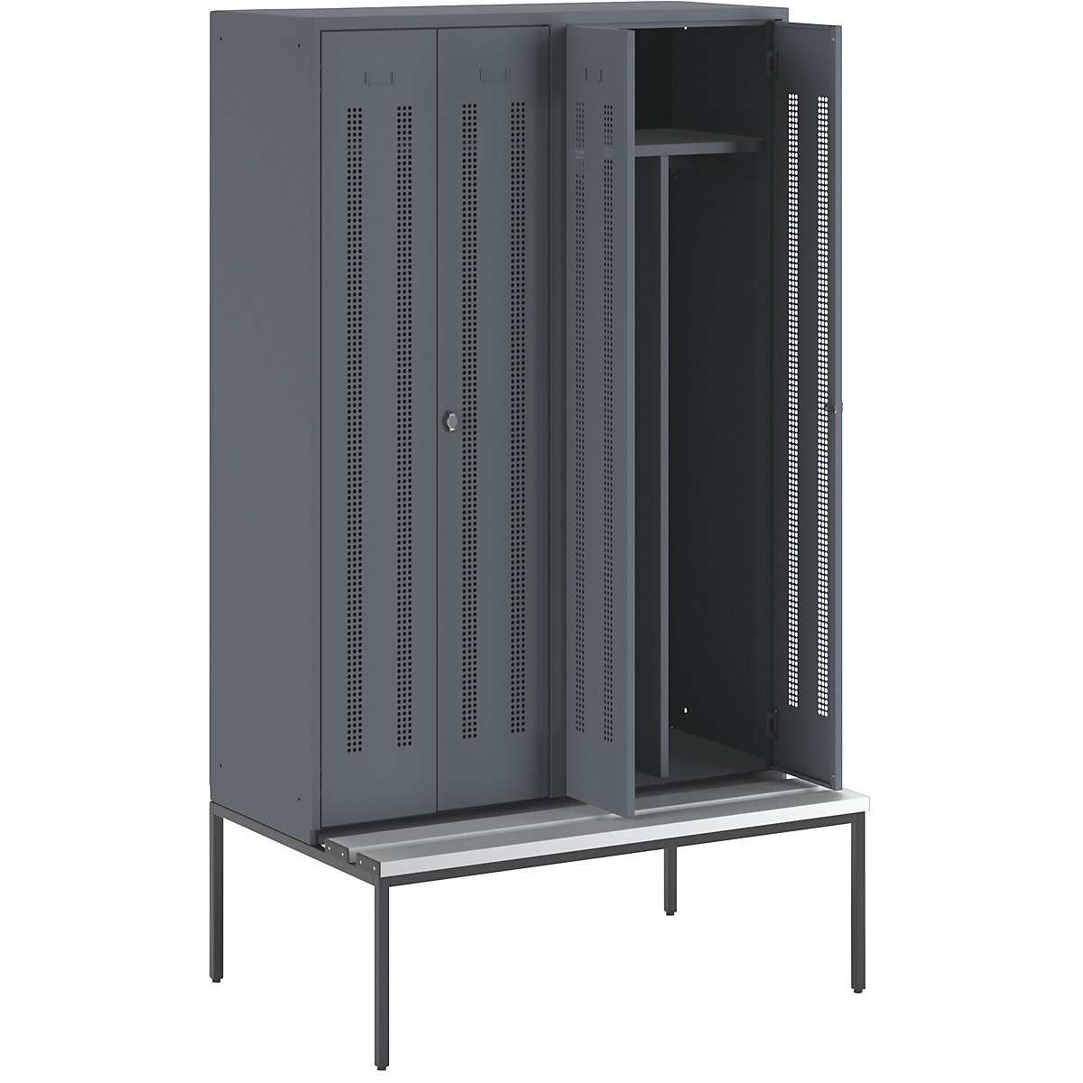 Cacifo com separação de roupa suja/limpa Berlin 1 com banco – Wolf