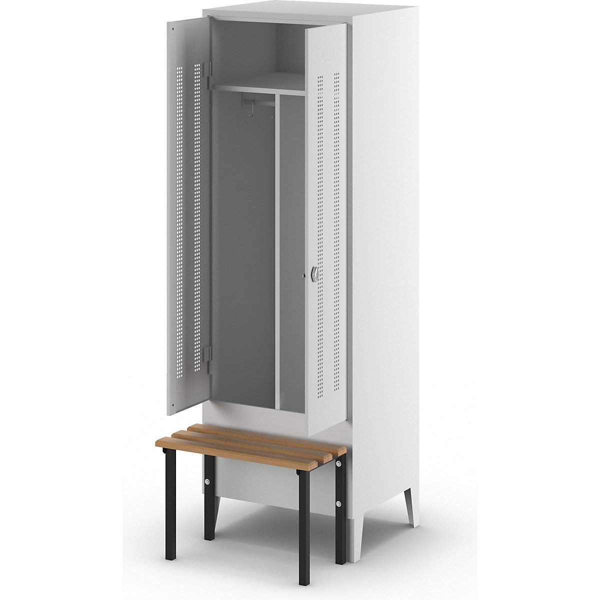 Cacifo com separação de roupa suja/limpa Berlin 1 com banco – Wolf (Imagem do produto 7)-6