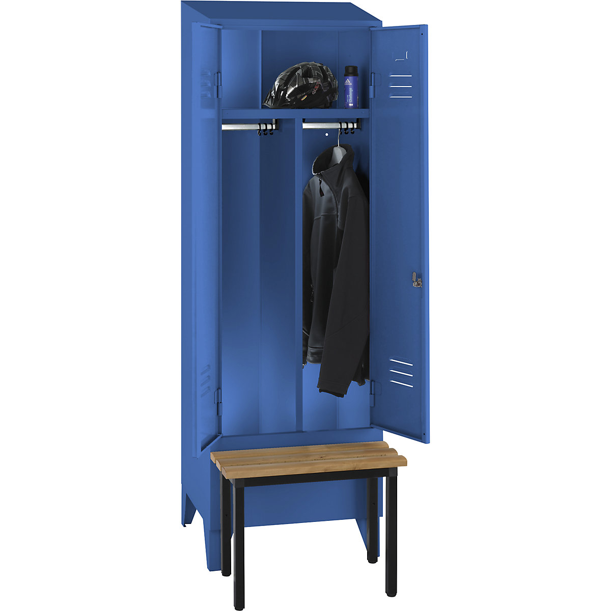 Cacifo com separação de roupa suja/limpa Berlin 2 com banco – Wolf