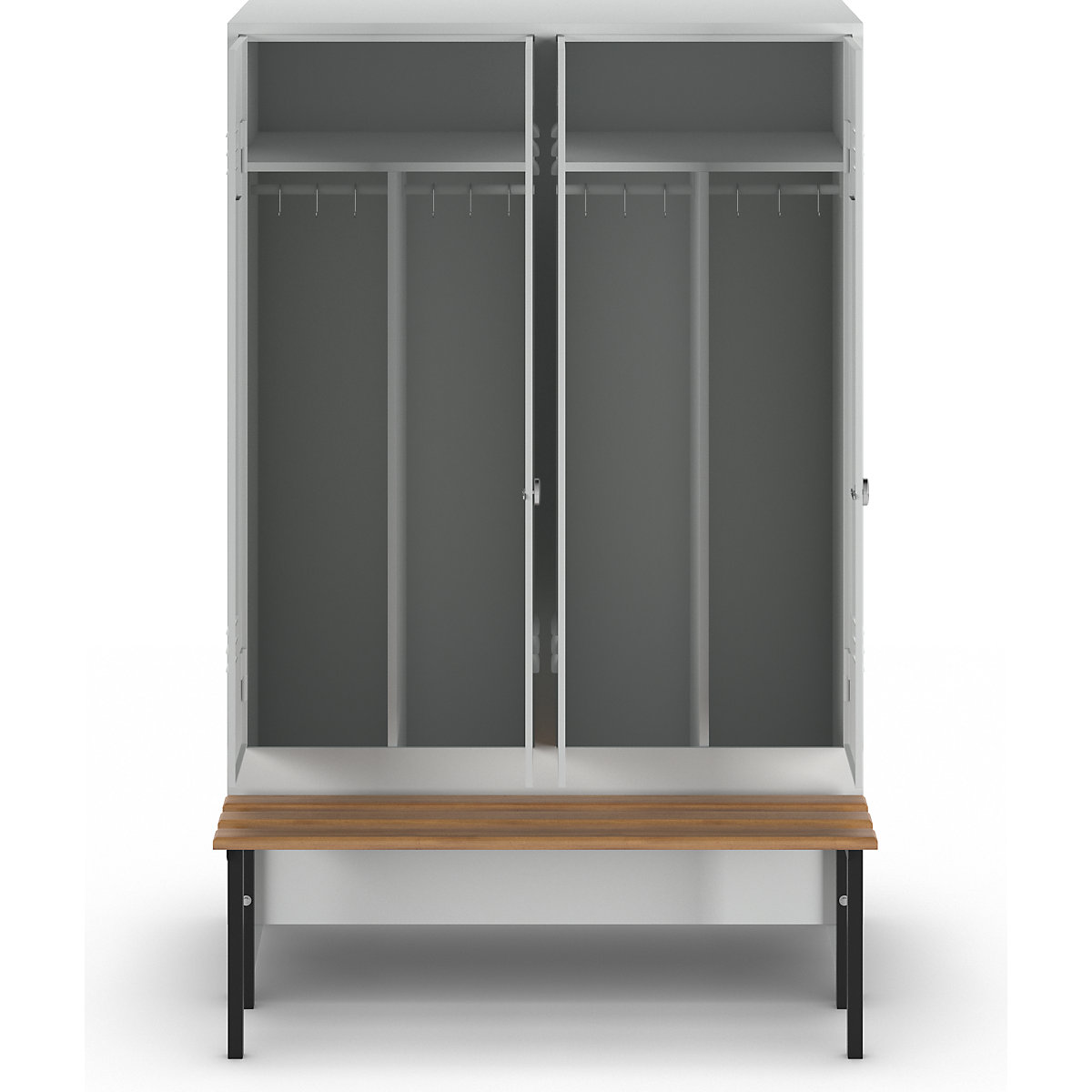 Cacifo com separação de roupa suja/limpa Berlin 2 com banco – Wolf (Imagem do produto 2)-1