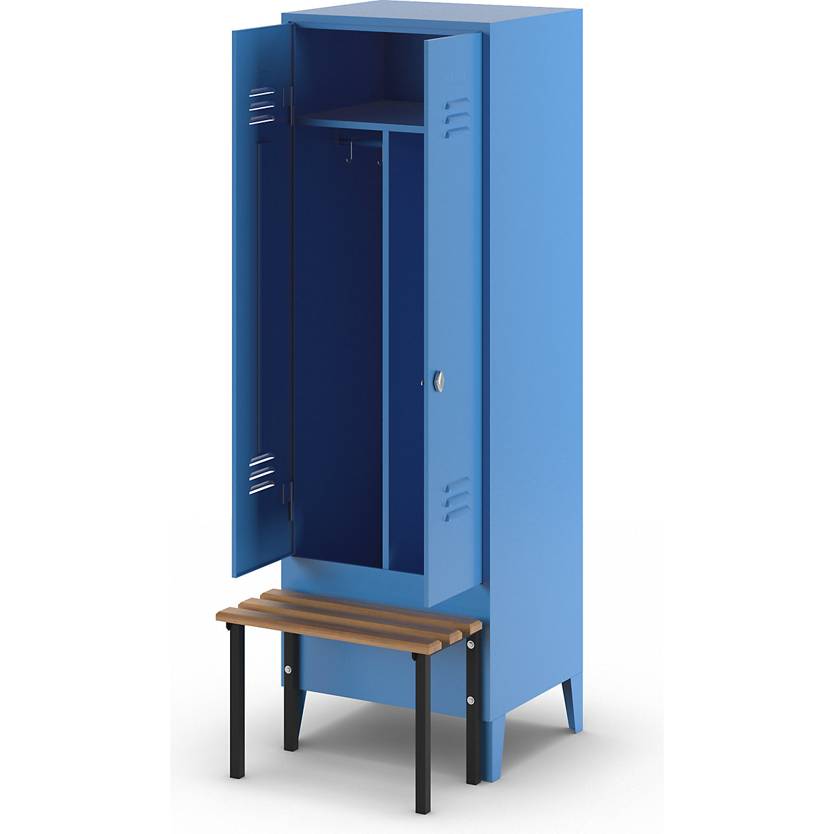 Cacifo com separação de roupa suja/limpa Berlin 2 com banco – Wolf (Imagem do produto 7)-6