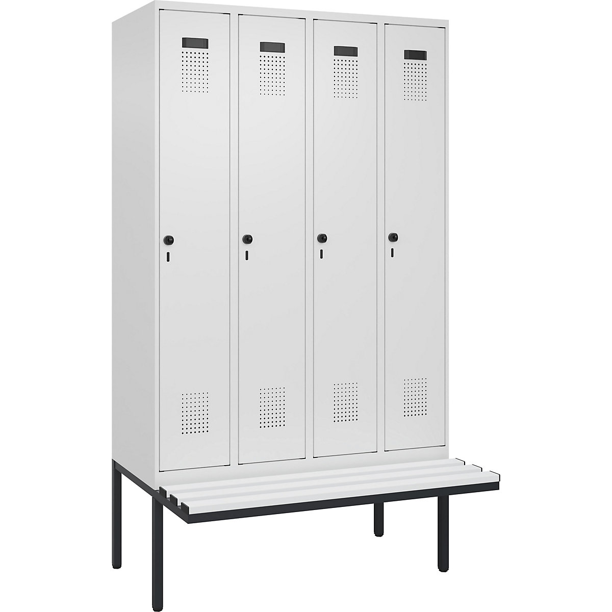 Cacifo com separação de roupa suja/limpa Evolo PLUS com banco, estreito (Imagem do produto 2)-1