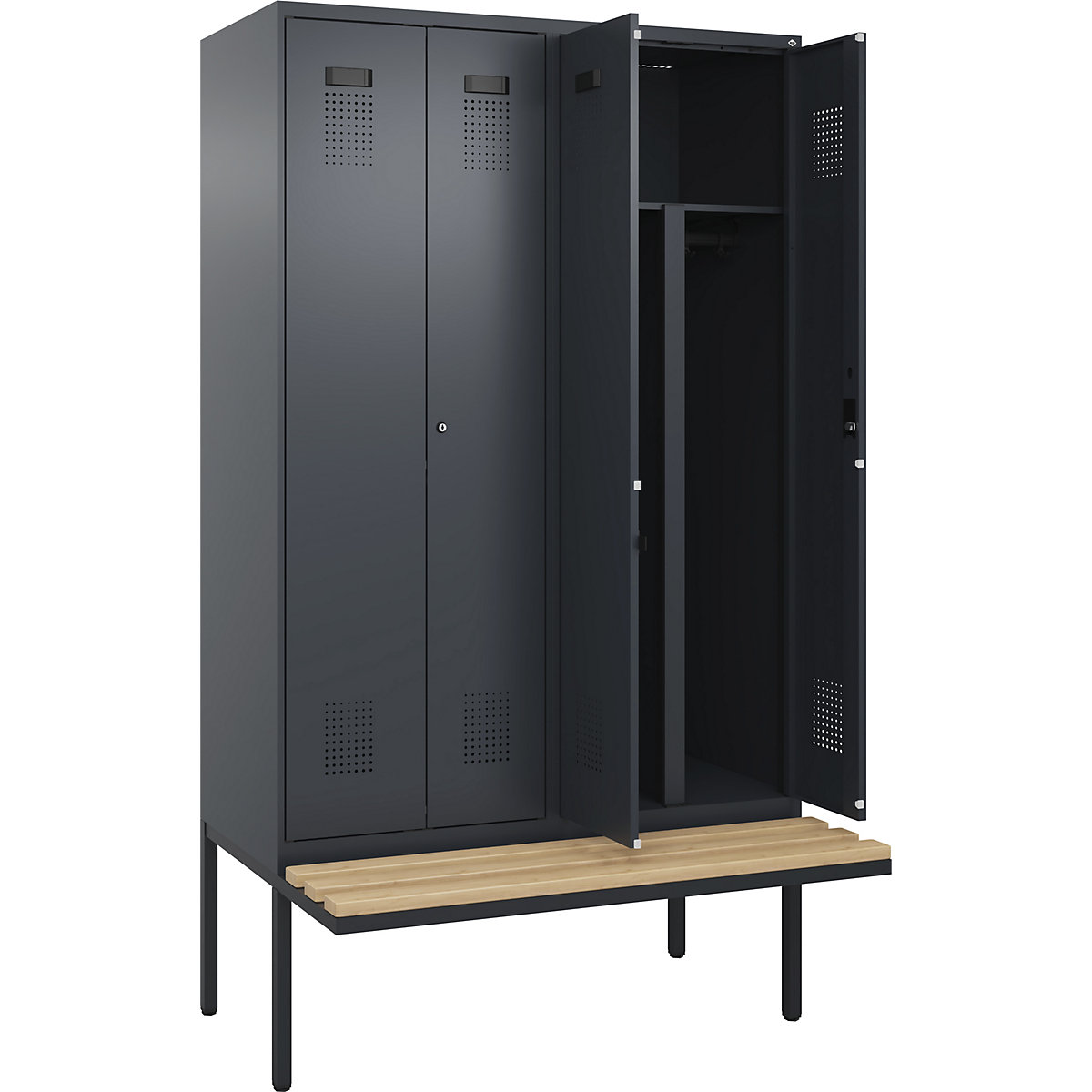 Cacifo com separação de roupa suja/limpa Evolo PLUS com banco (Imagem do produto 2)-1