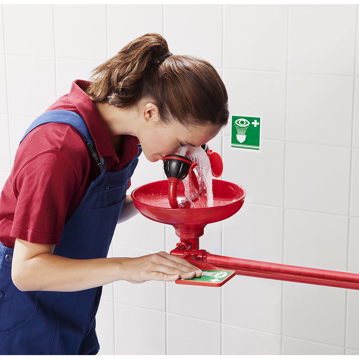 Chuveiro para olhos com bacia e 2 cabeças de chuveiro (Imagem do produto 2)-1