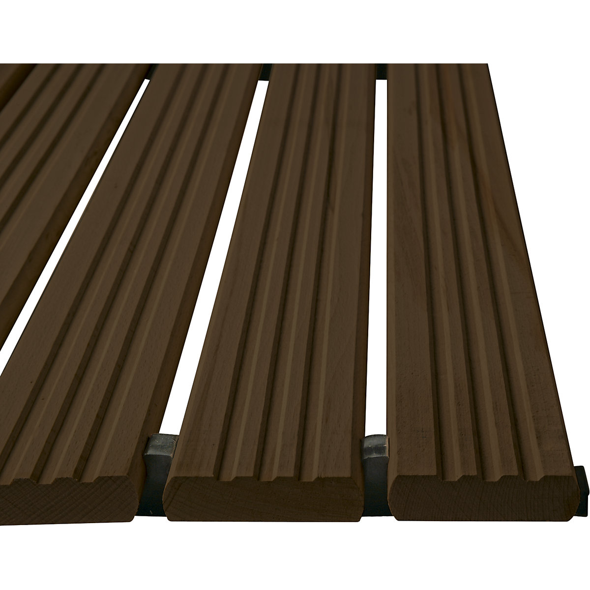 Grelha de madeira Yoga tingida em cor escura, por metro linear – Miltex (Imagem do produto 2)-1