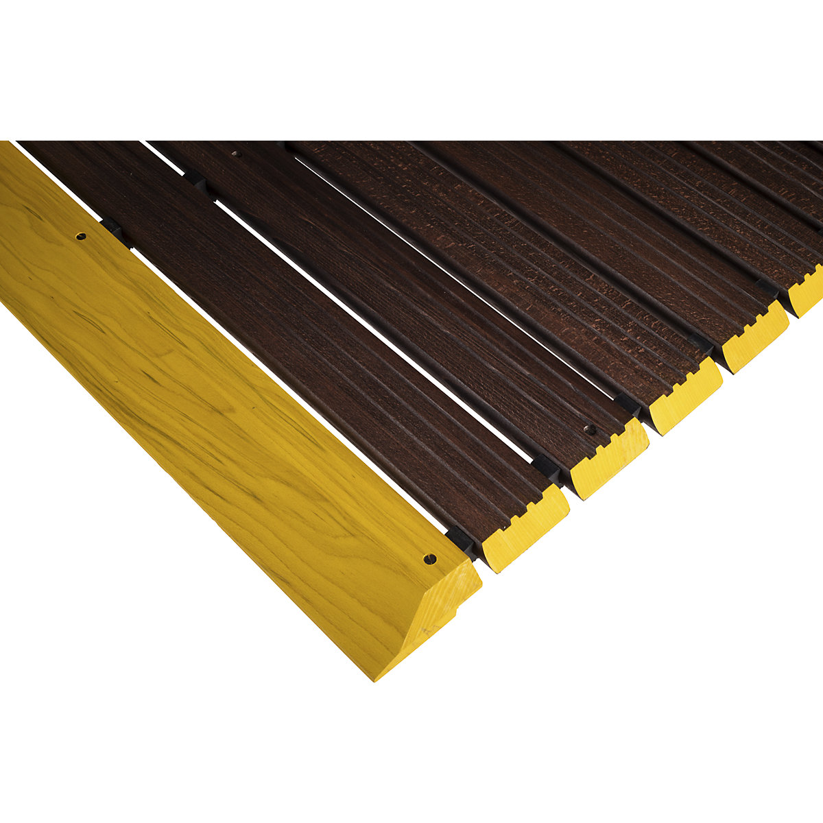 Grelha de madeira Yoga tingida em cor escura, por metro linear – Miltex (Imagem do produto 4)-3