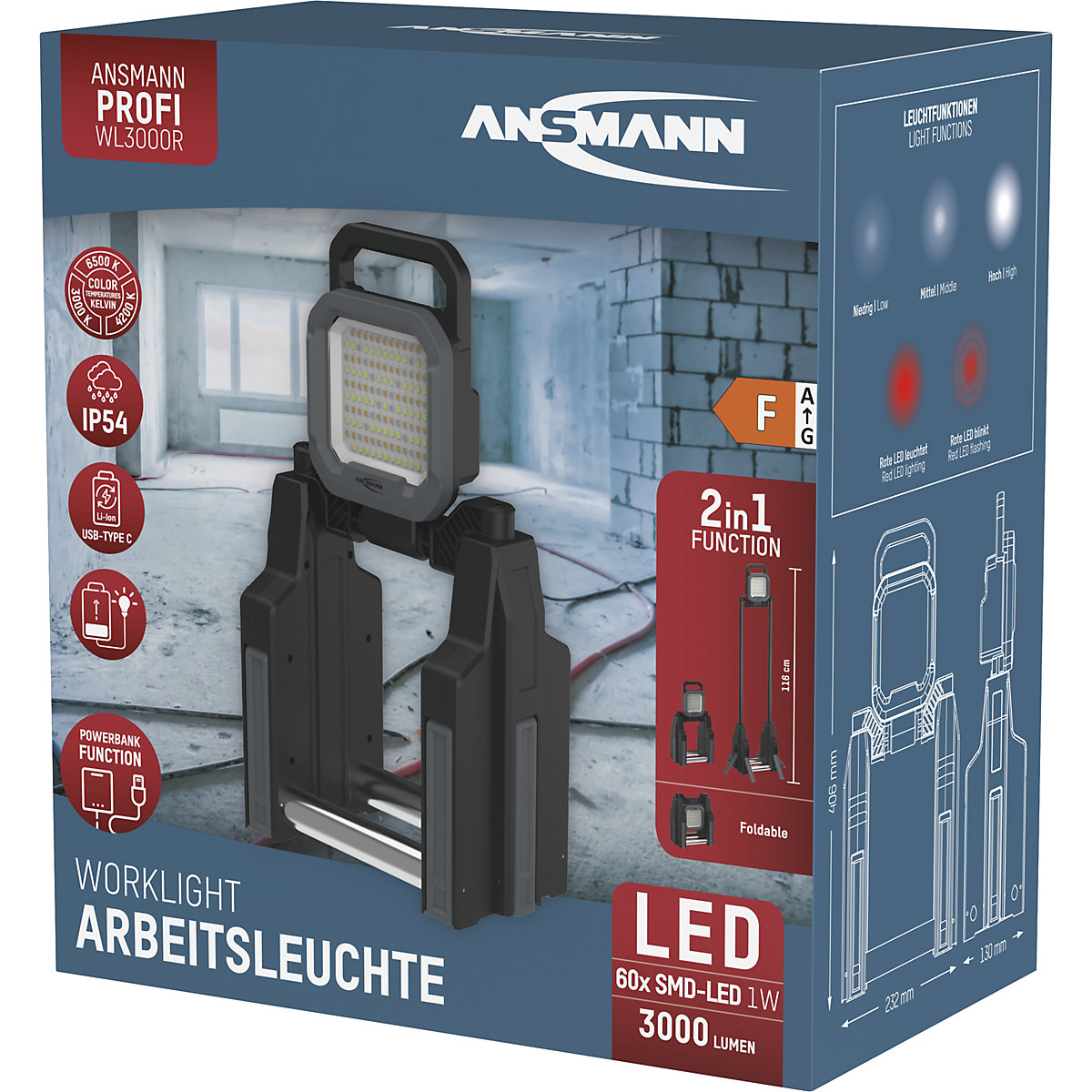 Projetor telescópico WL3000R – Ansmann (Imagem do produto 4)-3