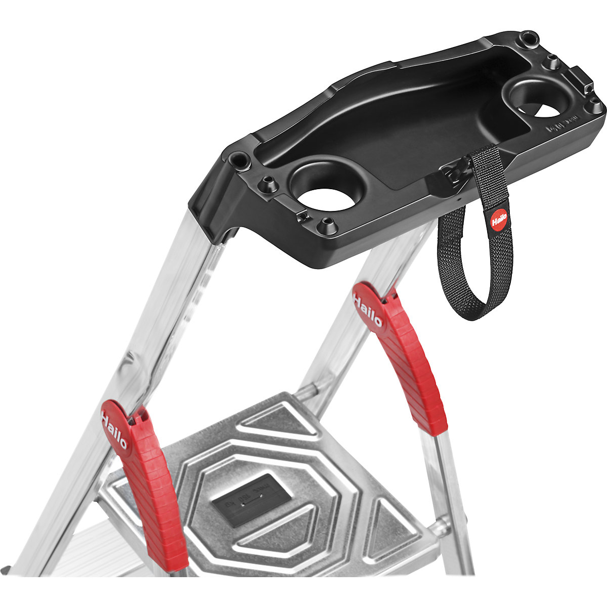 Escalera de tijera de peldaños planos de aluminio ComfortLine L80 – Hailo (Imagen del producto 3)-2