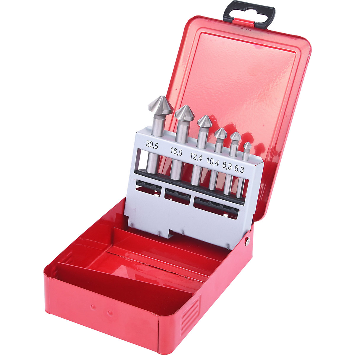Conjunto de escareador de rebarbamento cónico HSS - KS Tools