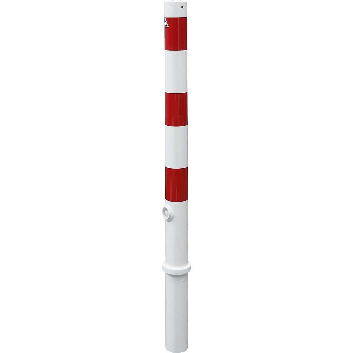 Poste de barreira, Ø 76 mm, branco/vermelho - Schake