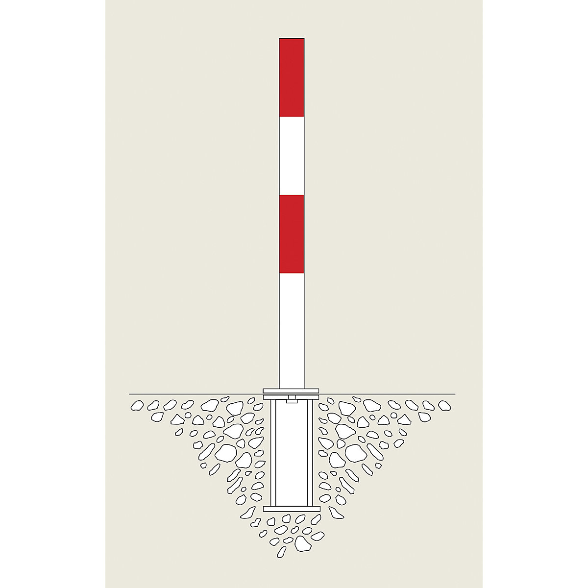 Poste de barreira em aço – Moravia (Imagem do produto 2)-1