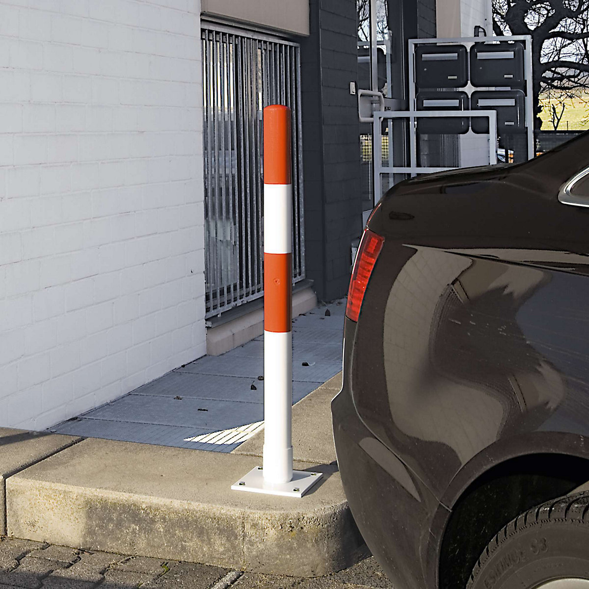 Poste de barreira em tubo de aço, flexível – Moravia (Imagem do produto 4)-3