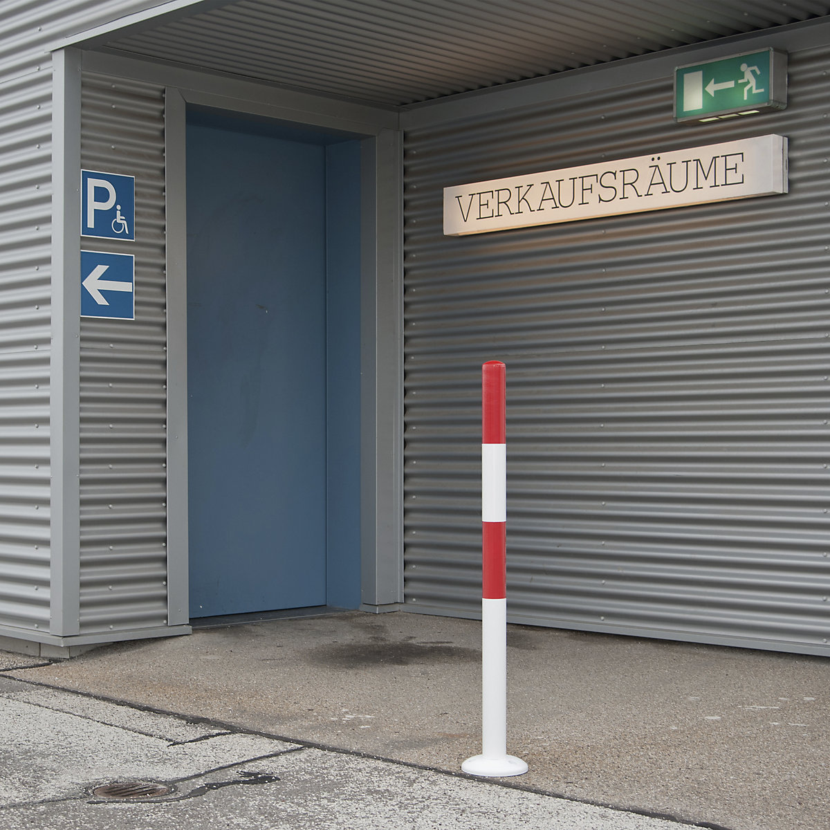 Poste de barreira em tubo de aço redondo – Moravia (Imagem do produto 5)-4