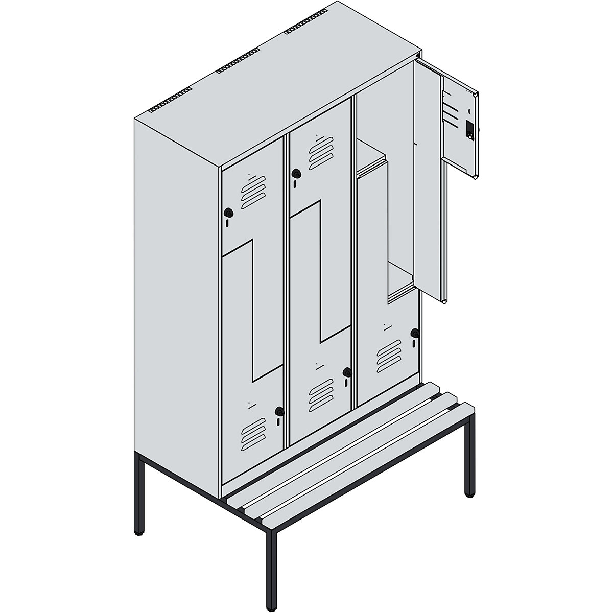 Taquilla en Z Classic PLUS con banco – C+P (Imagen del producto 4)-3