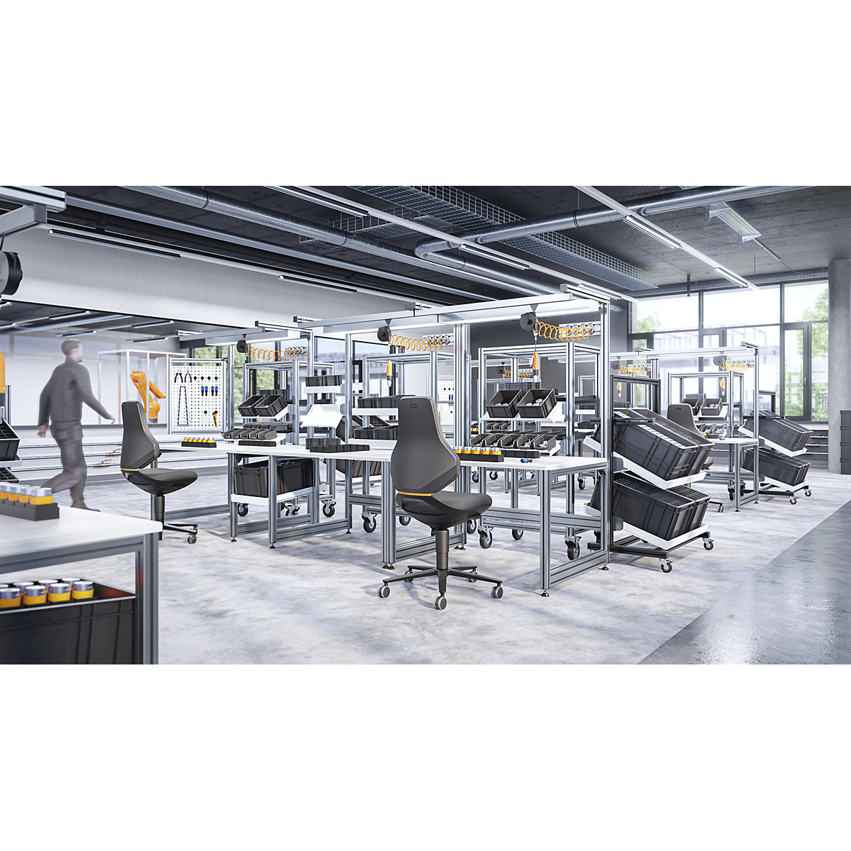 Silla giratoria de trabajo TEXON Laboratorio+Producción – bimos (Imagen del producto 7)-6