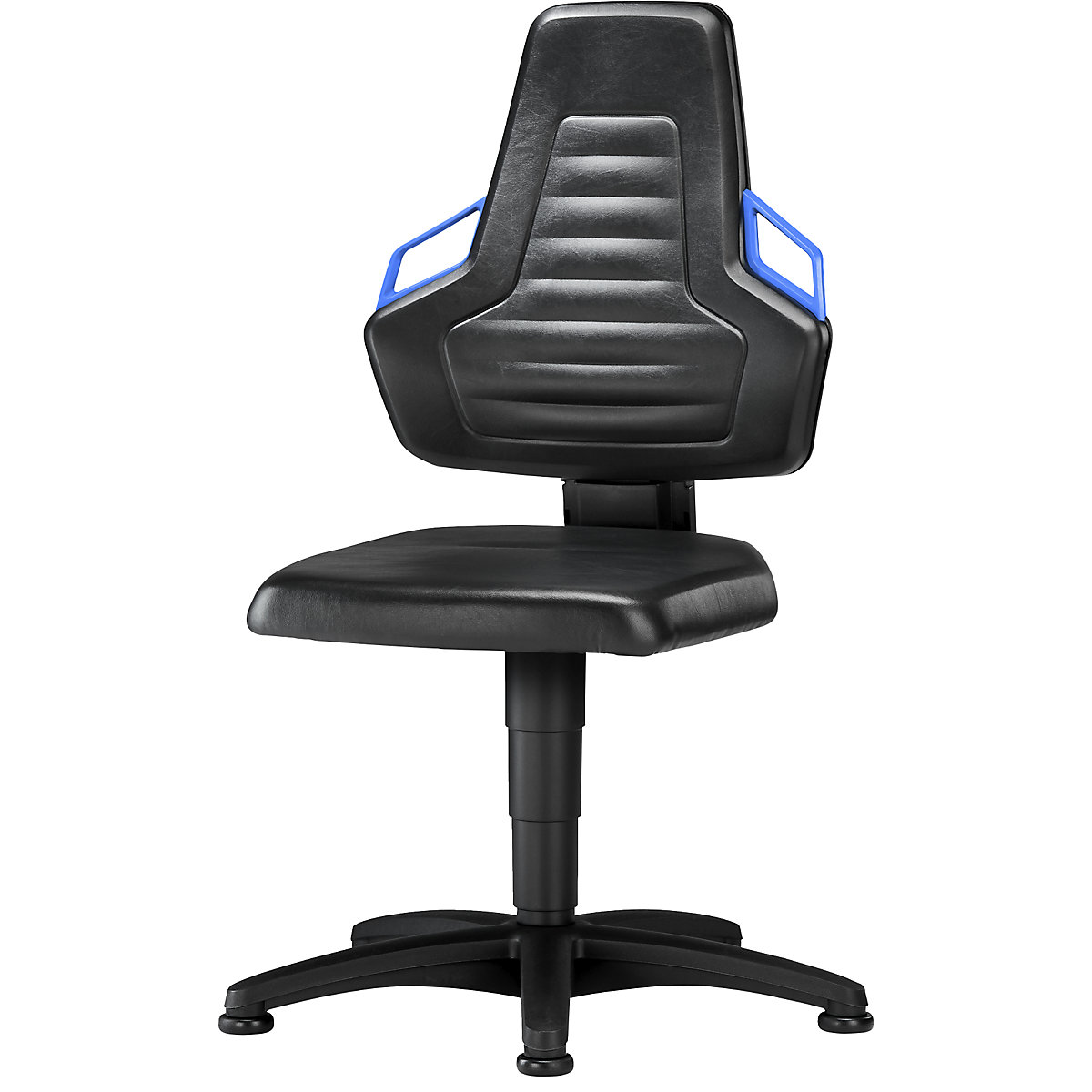 Silla giratoria de trabajo – bimos, con asa, con tacos, piel sintética-3