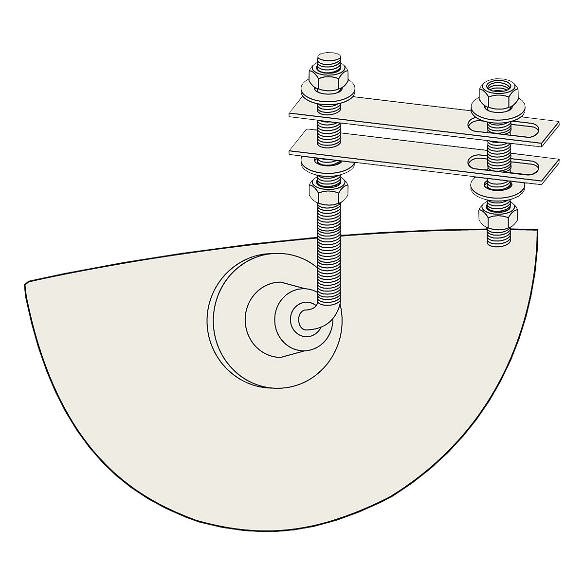 Espejo retrovisor para carretilla elevadora, trasero – Vialux (Imagen del producto 2)-1