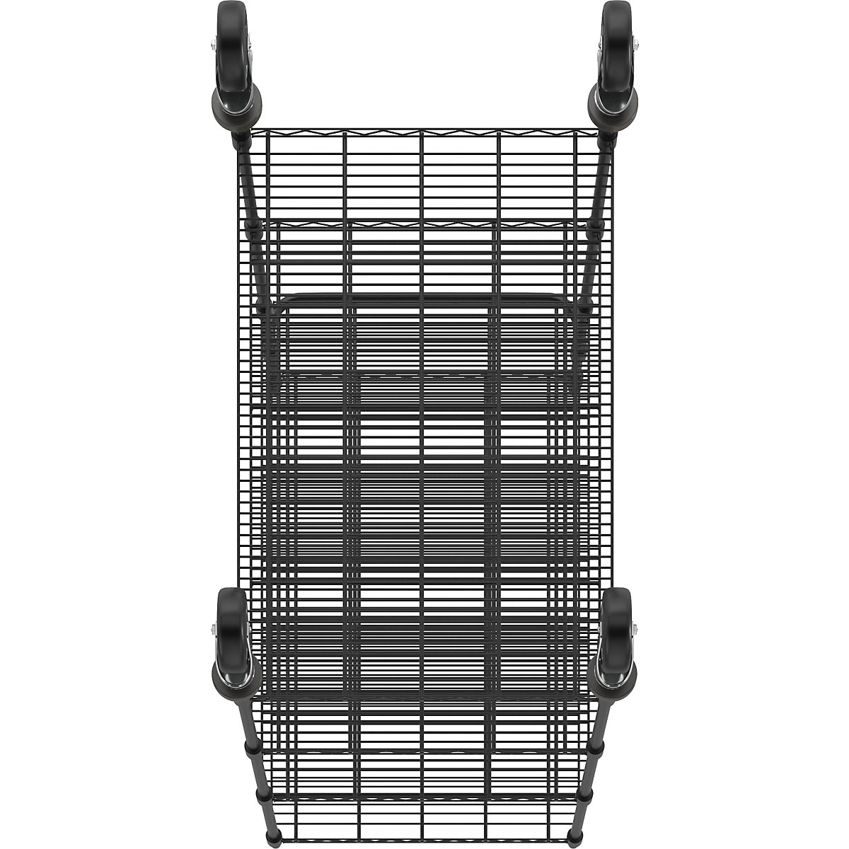 Mesa rodante con rejilla de alambre, negra (Imagen del producto 7)-6