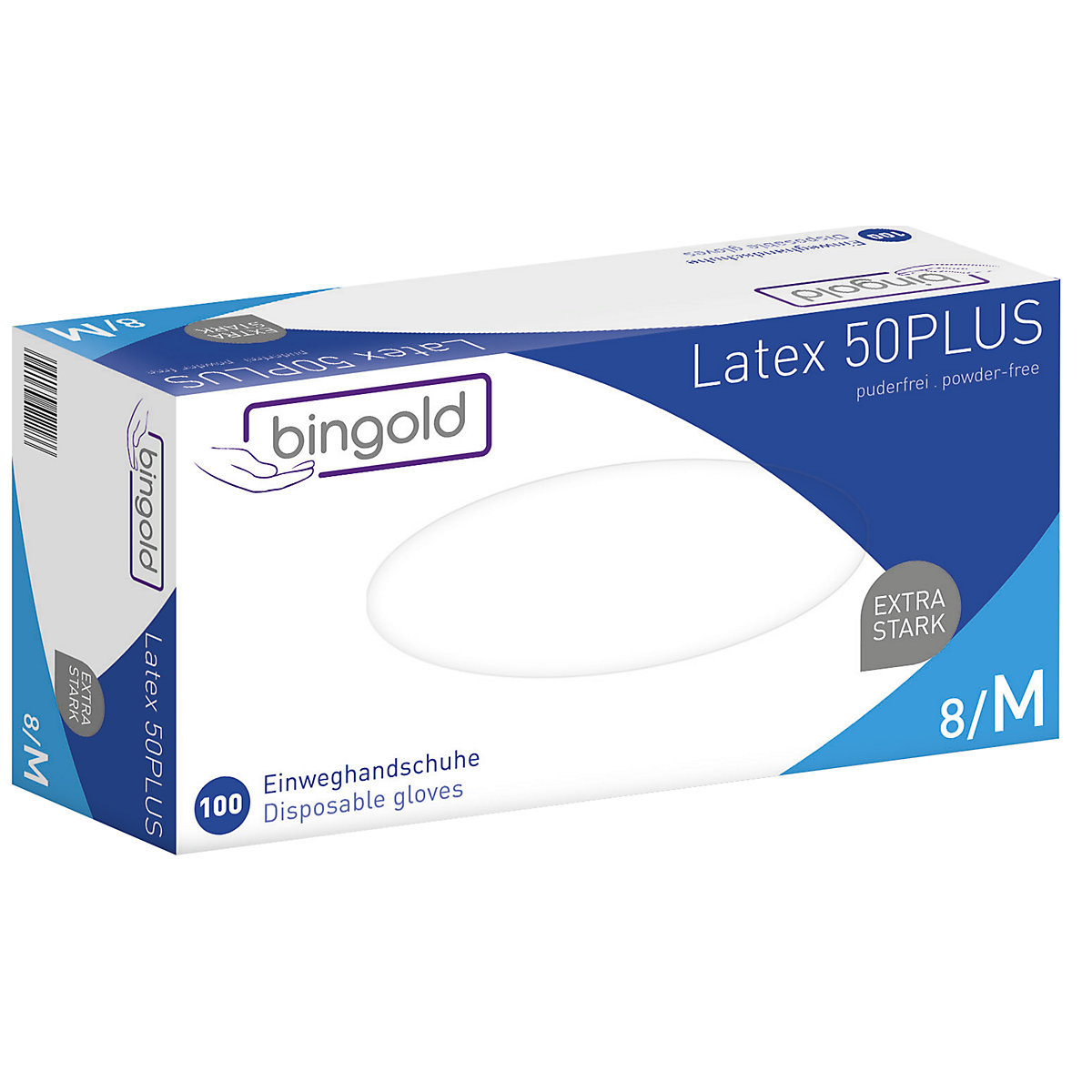 Bingold 50plus disposable latex gloves, 1000 pieces