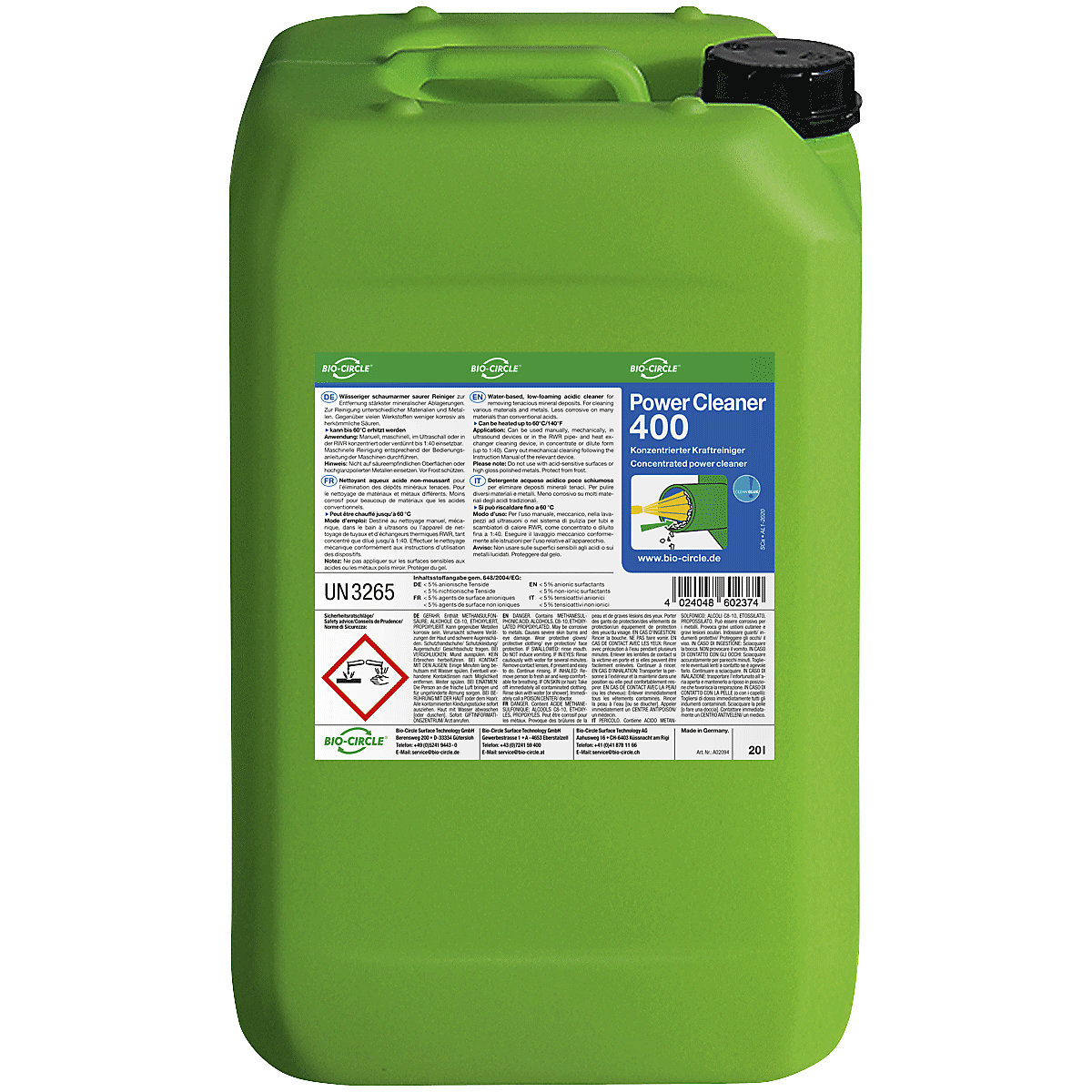 Power Cleaner 400 cleaning solution - Bio-Circle