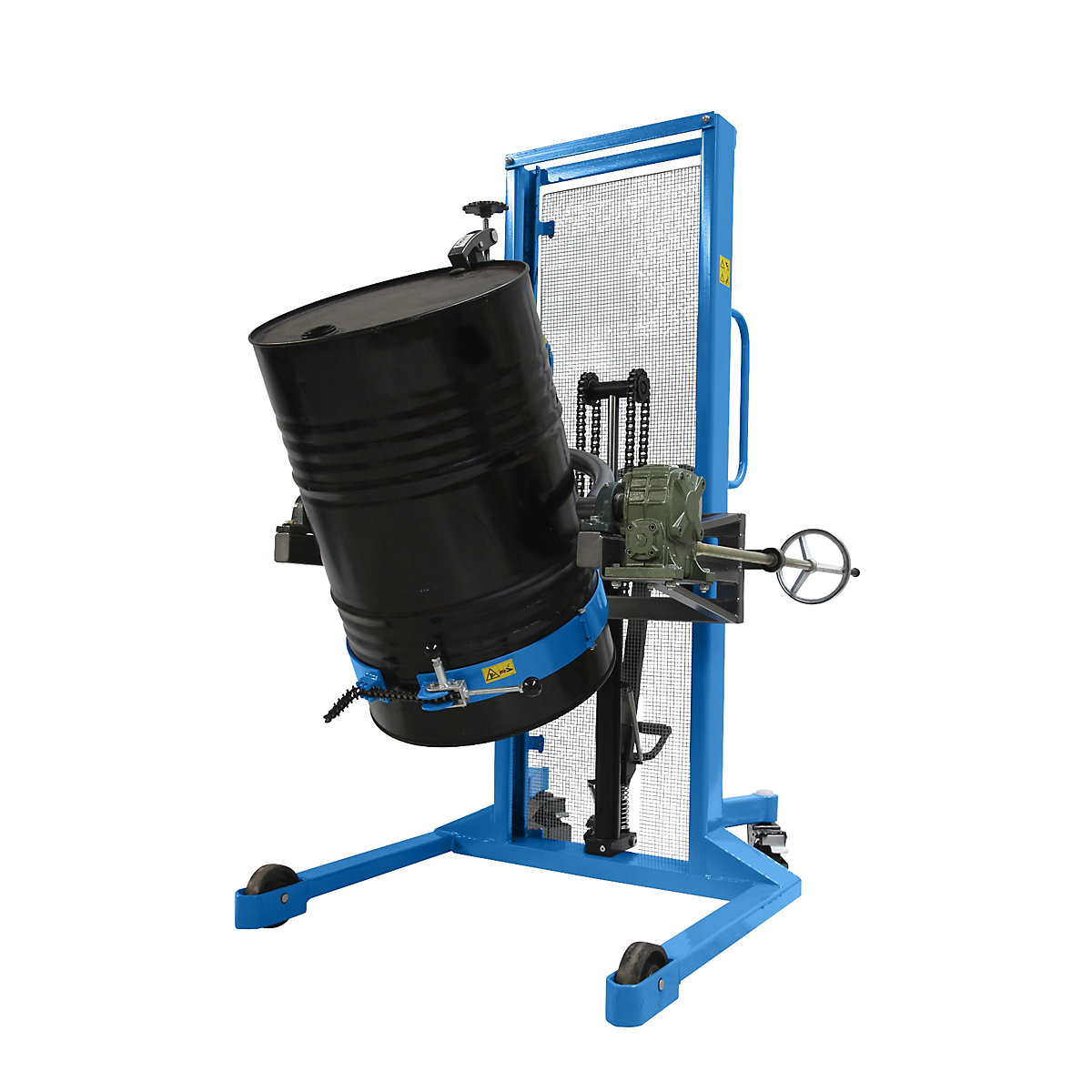 Drum lifting and tilting unit