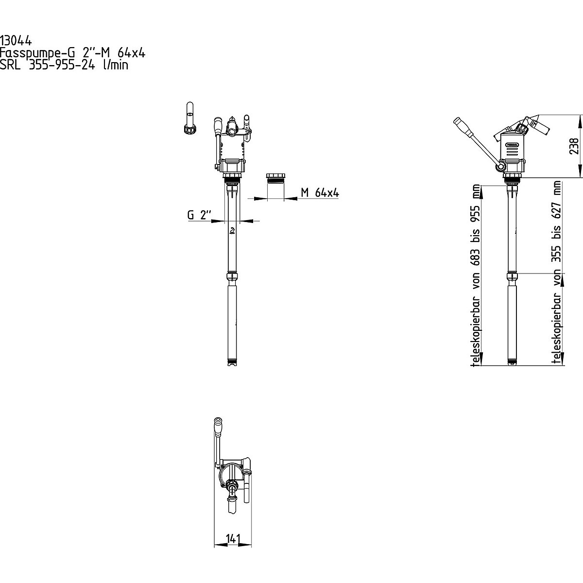 Oil/diesel hand pump – PRESSOL (Product illustration 15)-14