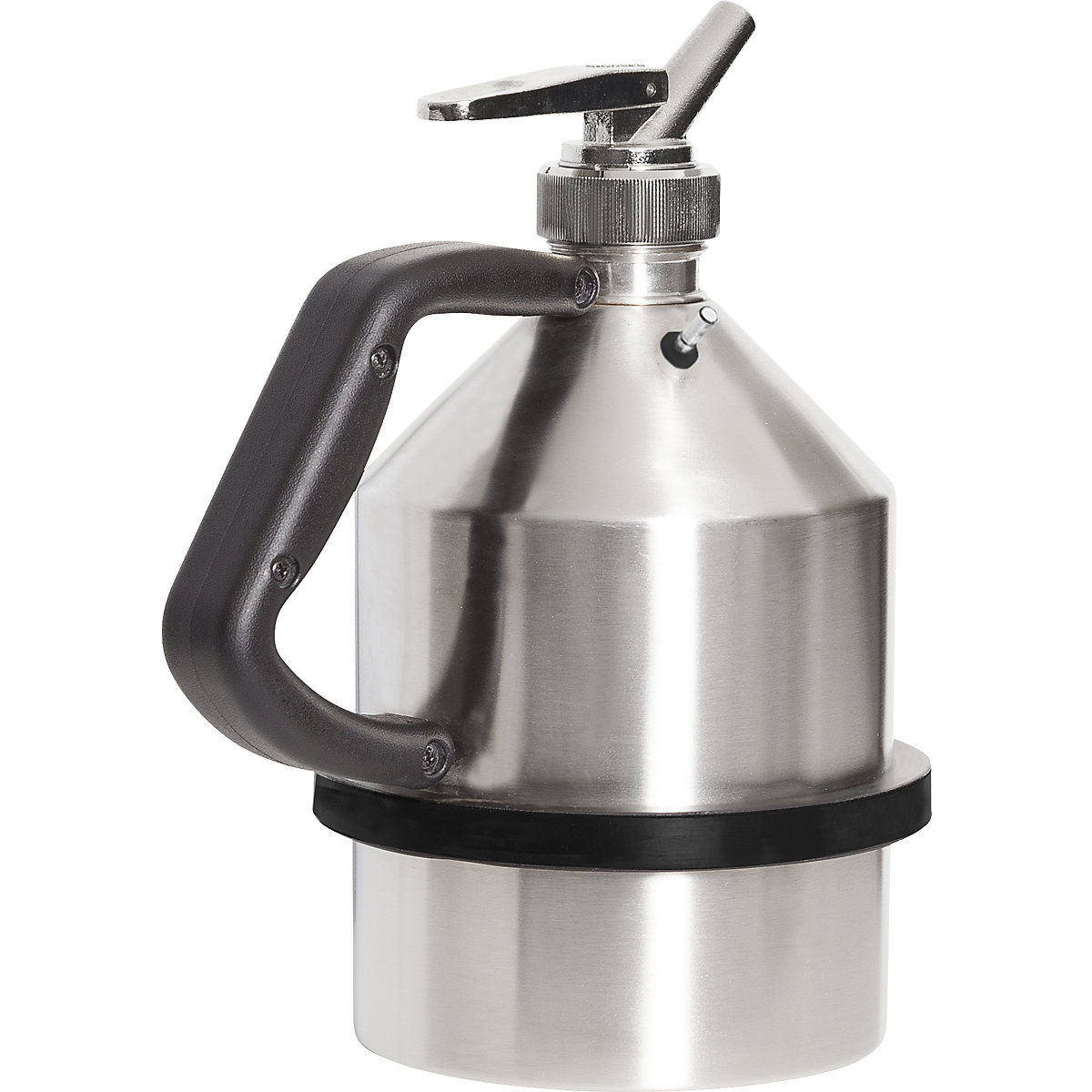Stainless steel safety dispensing container