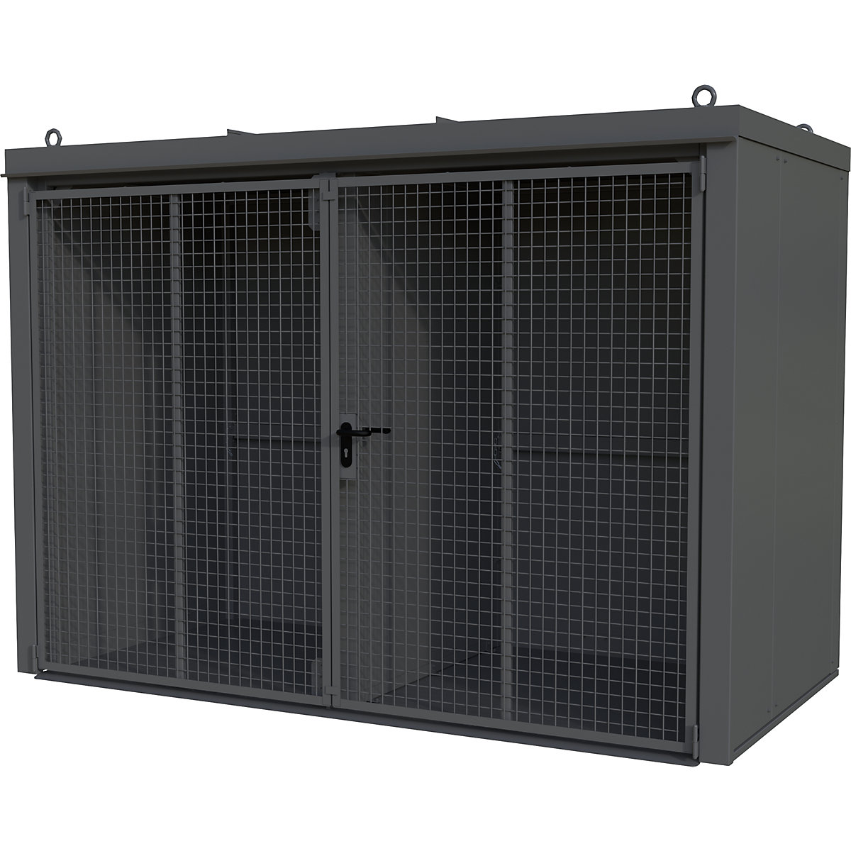Gas cylinder container with divider, fire resistant – eurokraft pro
