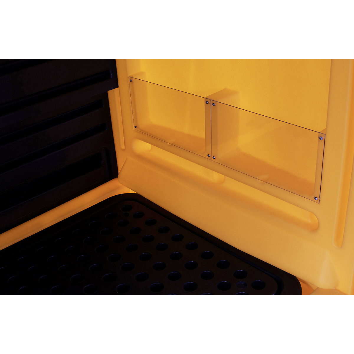 PE hazardous goods storage unit with roller shutter (Product illustration 3)-2