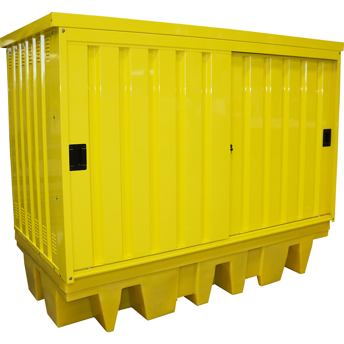 Steel/PE hazardous goods storage depot