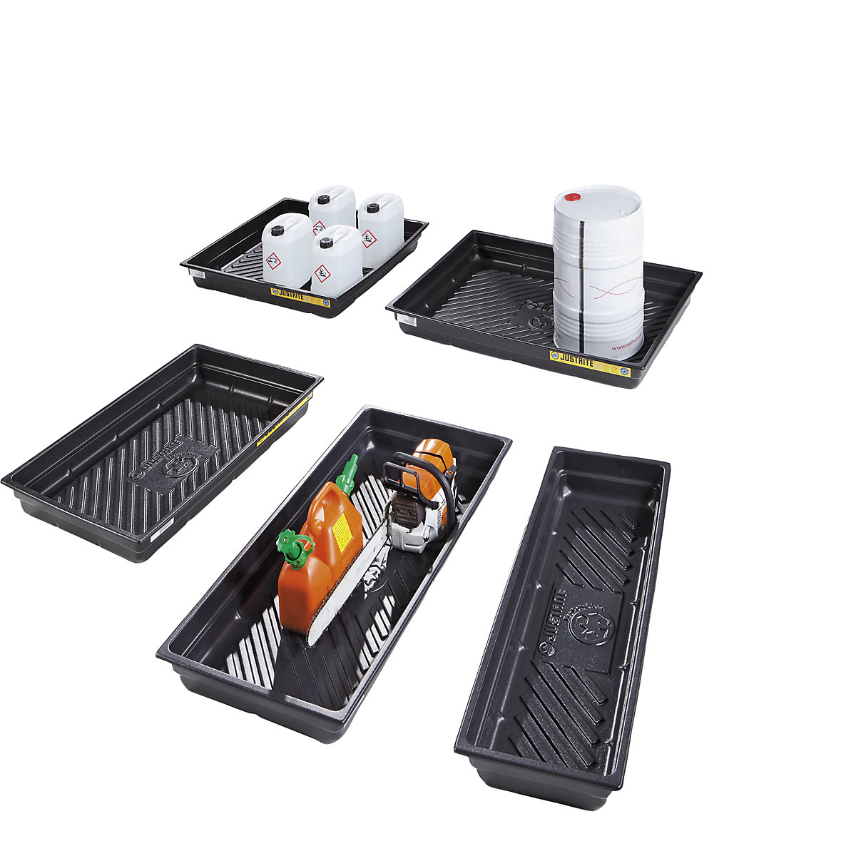 PE small universal sump tray – Justrite (Product illustration 2)-1