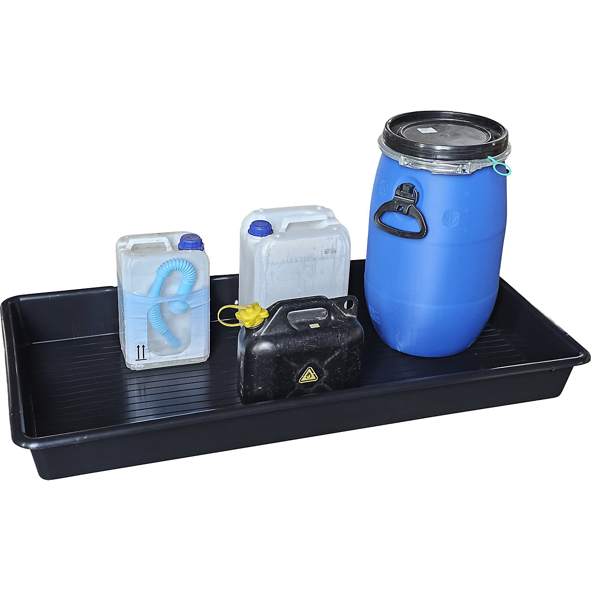 PE sump tray for small containers – eurokraft basic (Product illustration 3)-2