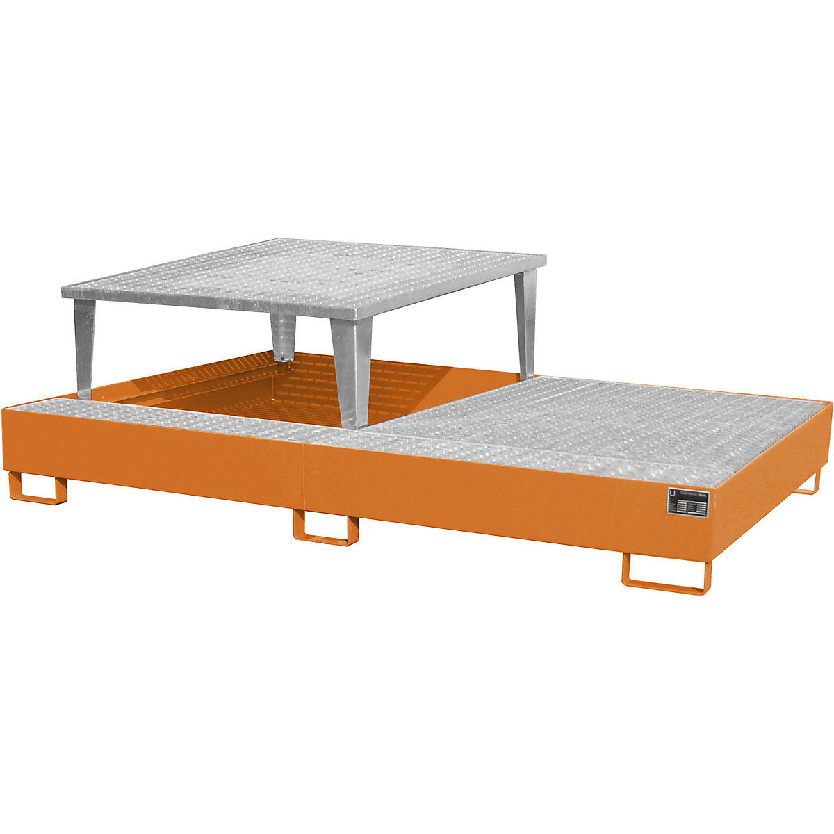 Steel sump tray for IBC/CTC tank containers – eurokraft pro (Product illustration 2)-1