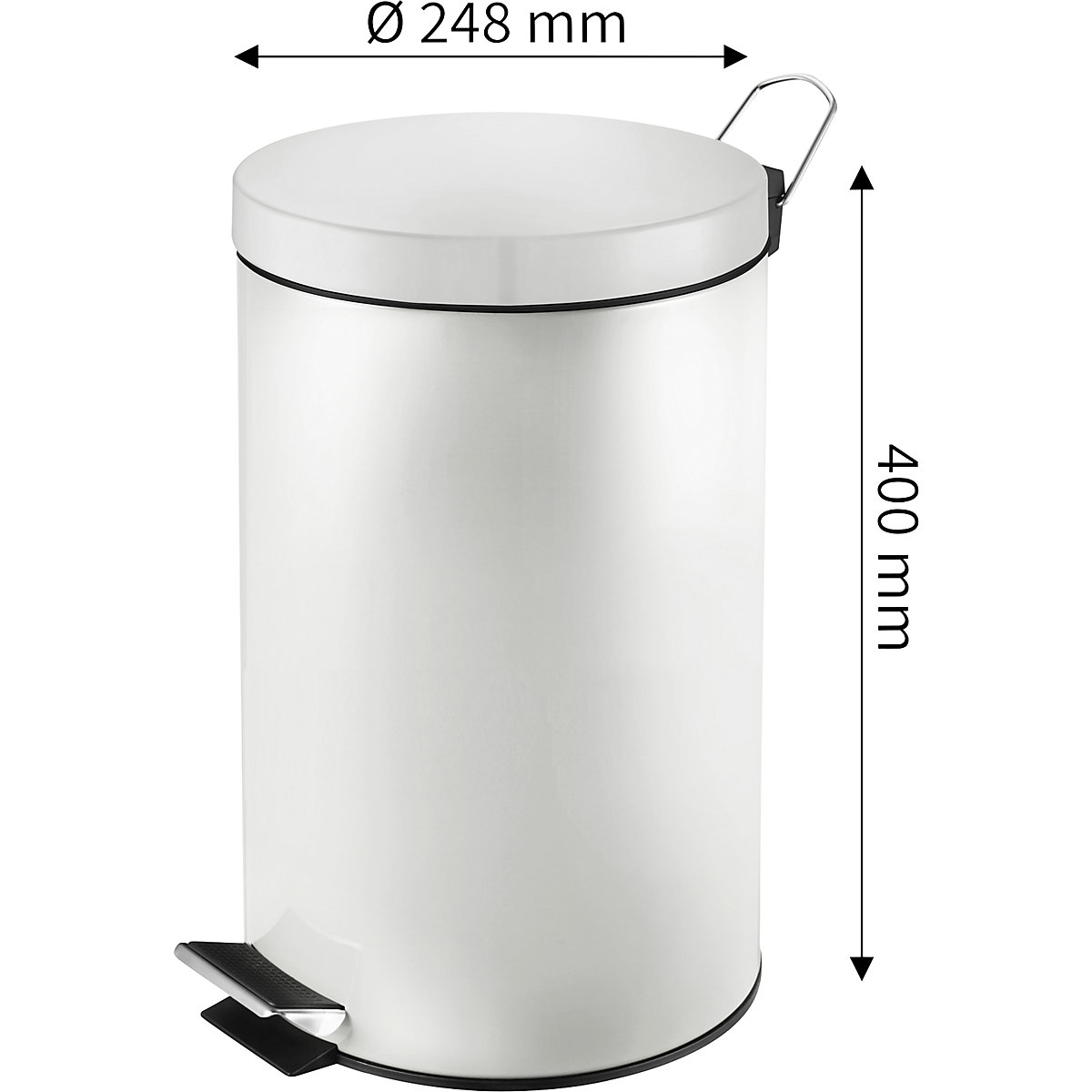 Waste collector with pedal and plastic inner container (Product illustration 5)-4