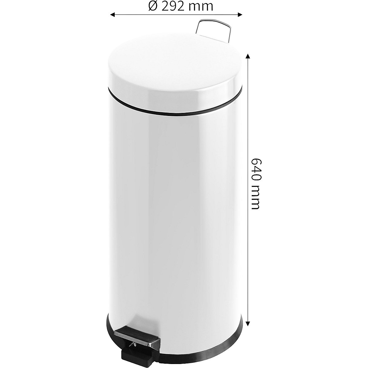 Waste collector with pedal and plastic inner container (Product illustration 5)-4