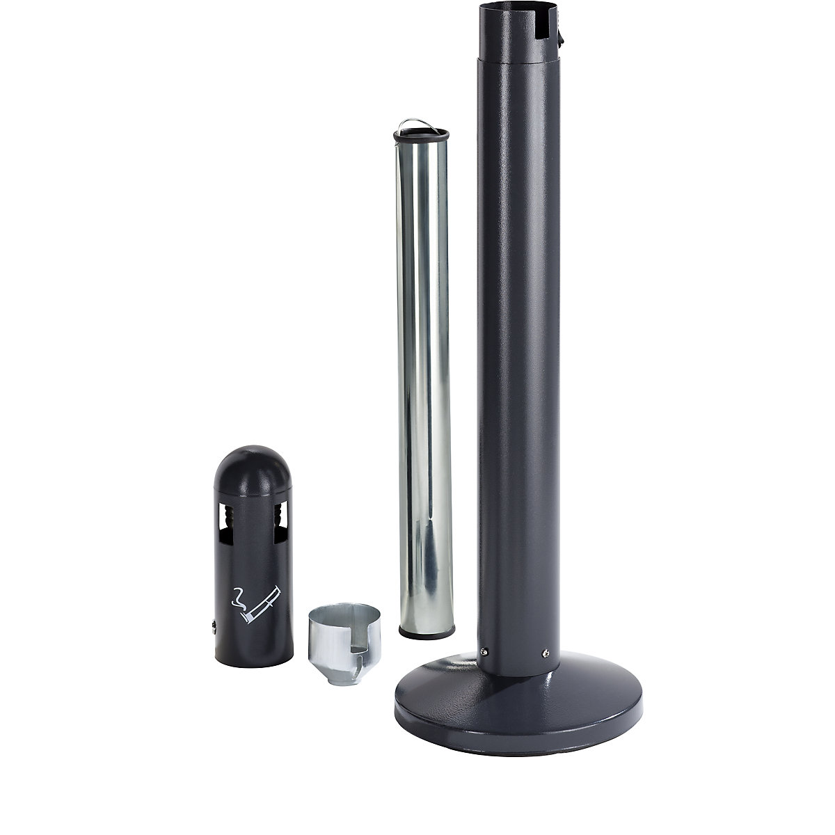 Column ashtray made of sheet steel – Probbax (Product illustration 2)-1