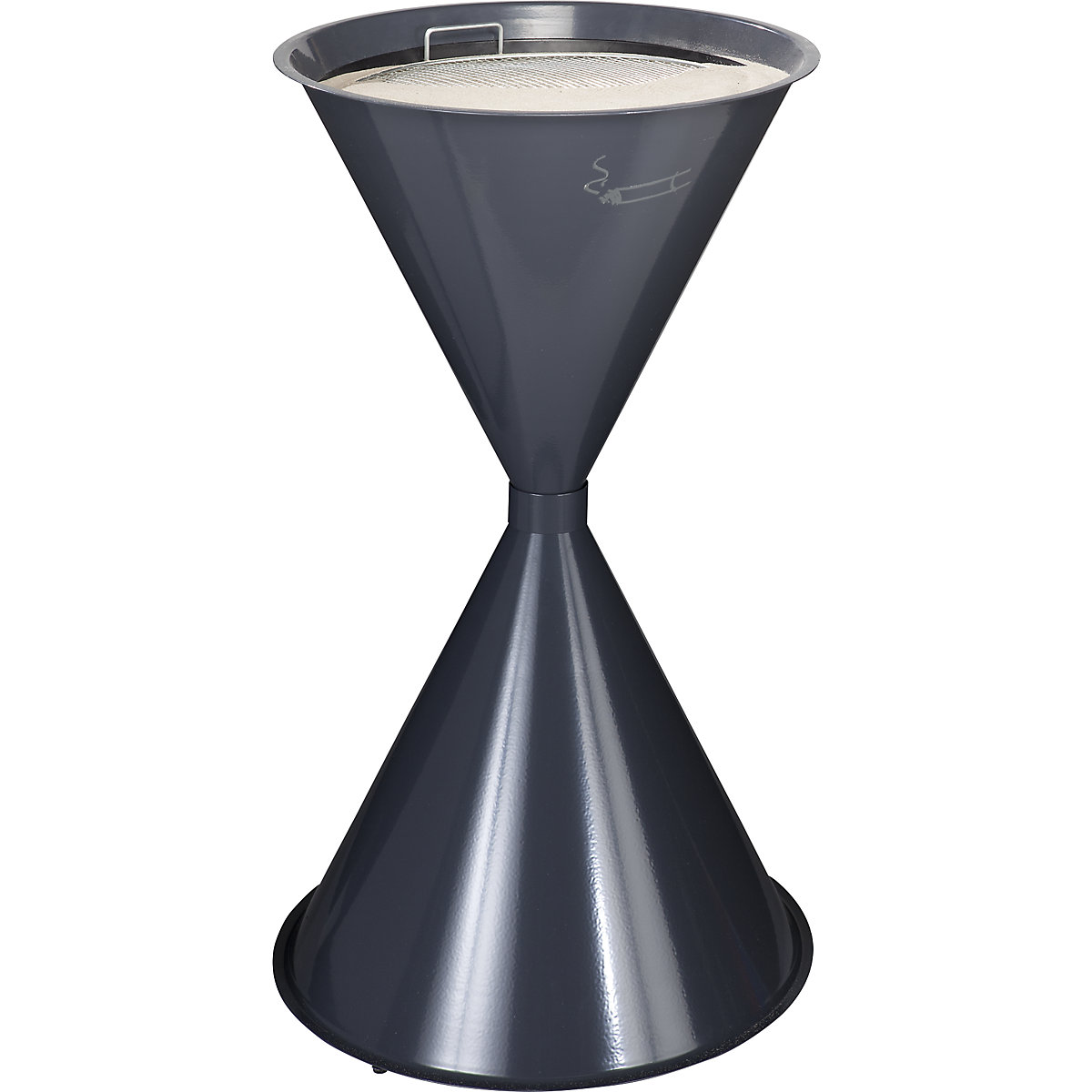 Conical ashtray made of metal – VAR, sheet steel, powder coated, graphite-2
