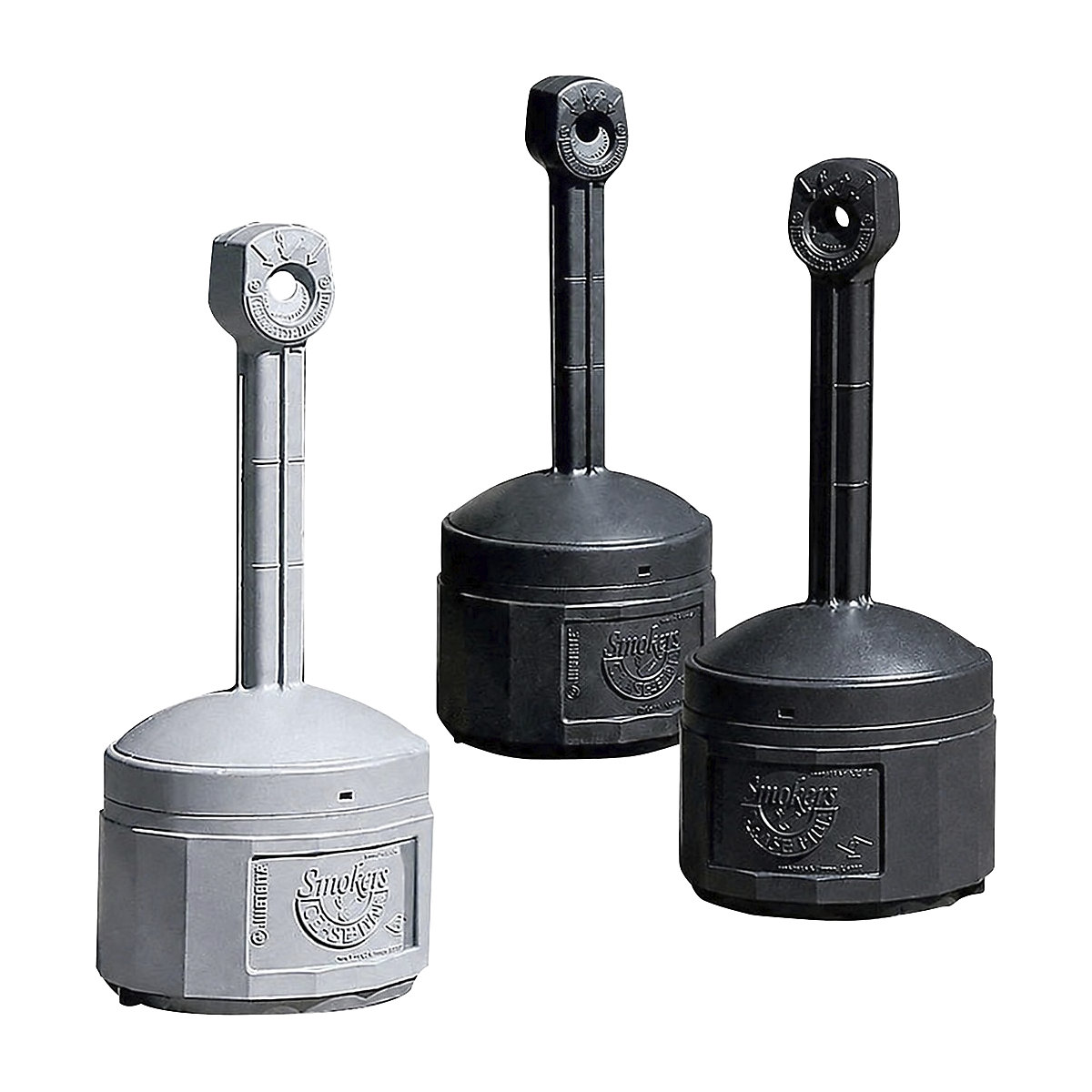 Safety pedestal ashtray, self-extinguishing – Justrite (Product illustration 4)-3