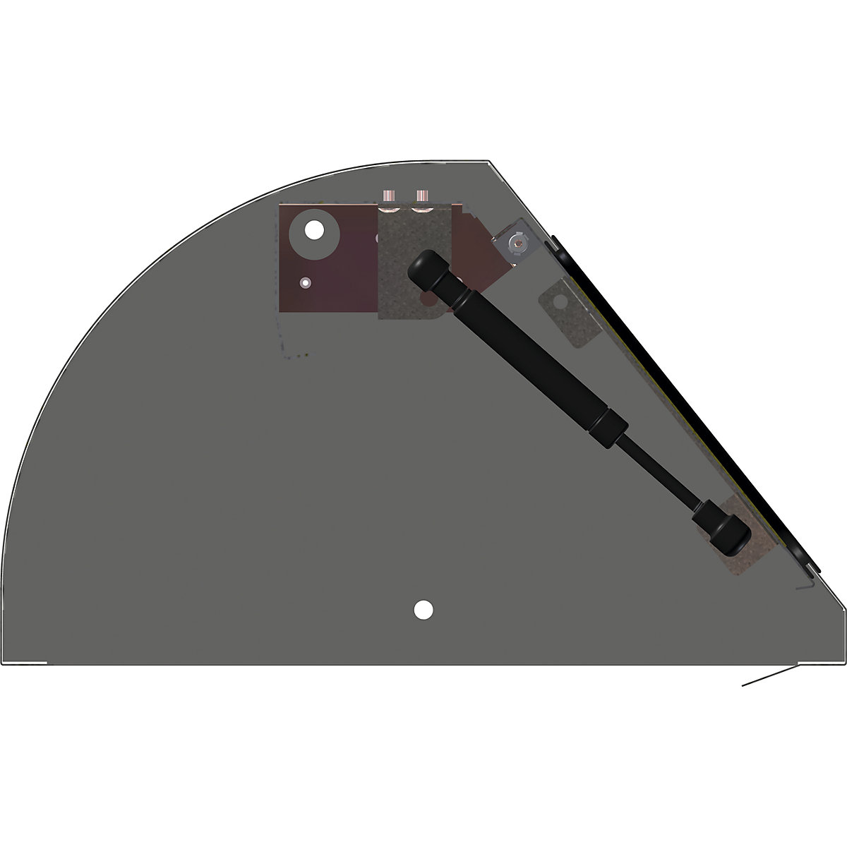 Recyclable waste container, manually operated access flap (Product illustration 3)-2