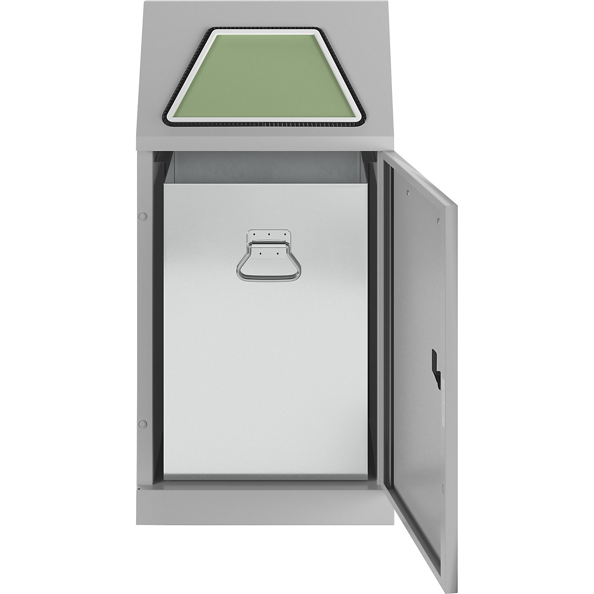 Recyclable waste container, manually operated access flap (Product illustration 27)-26