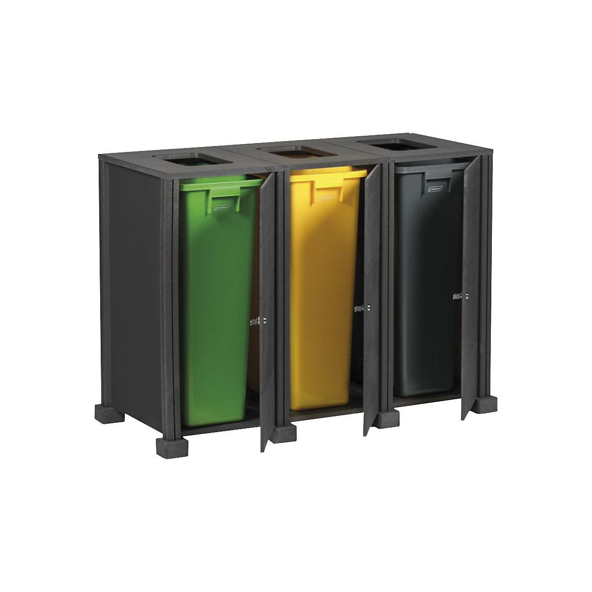 Outdoor waste collector, 100% recycled materials – Probbax (Product illustration 3)-2