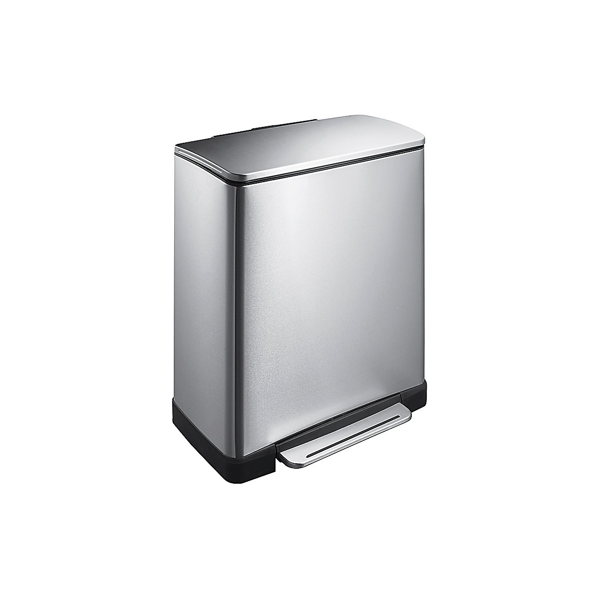 Stainless steel waste collector with pedal, rectangular – EKO (Product illustration 2)-1