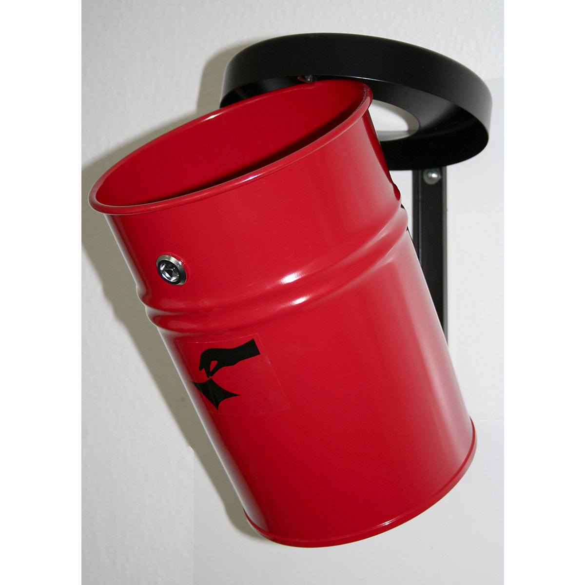 Wall mounted waste collector, lockable