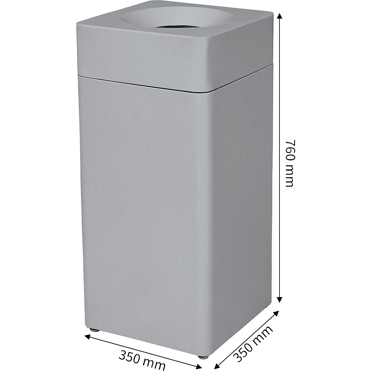 Waste collector, steel, flame-extinguishing – Probbax (Product illustration 4)-3