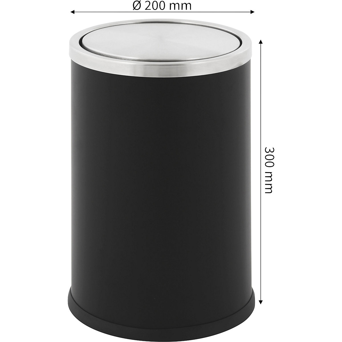 Waste collector with swing lid (Product illustration 2)-1