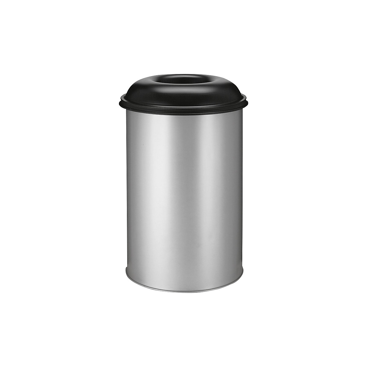 Safety waste paper bin, steel